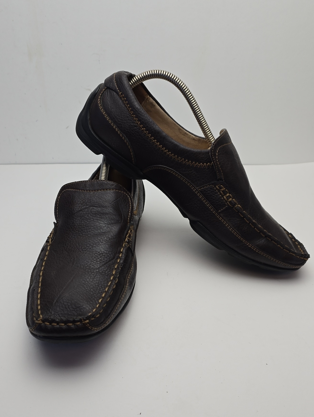 Dexter Dark Brown Men's Leather Venetian-style Loafers Size 11